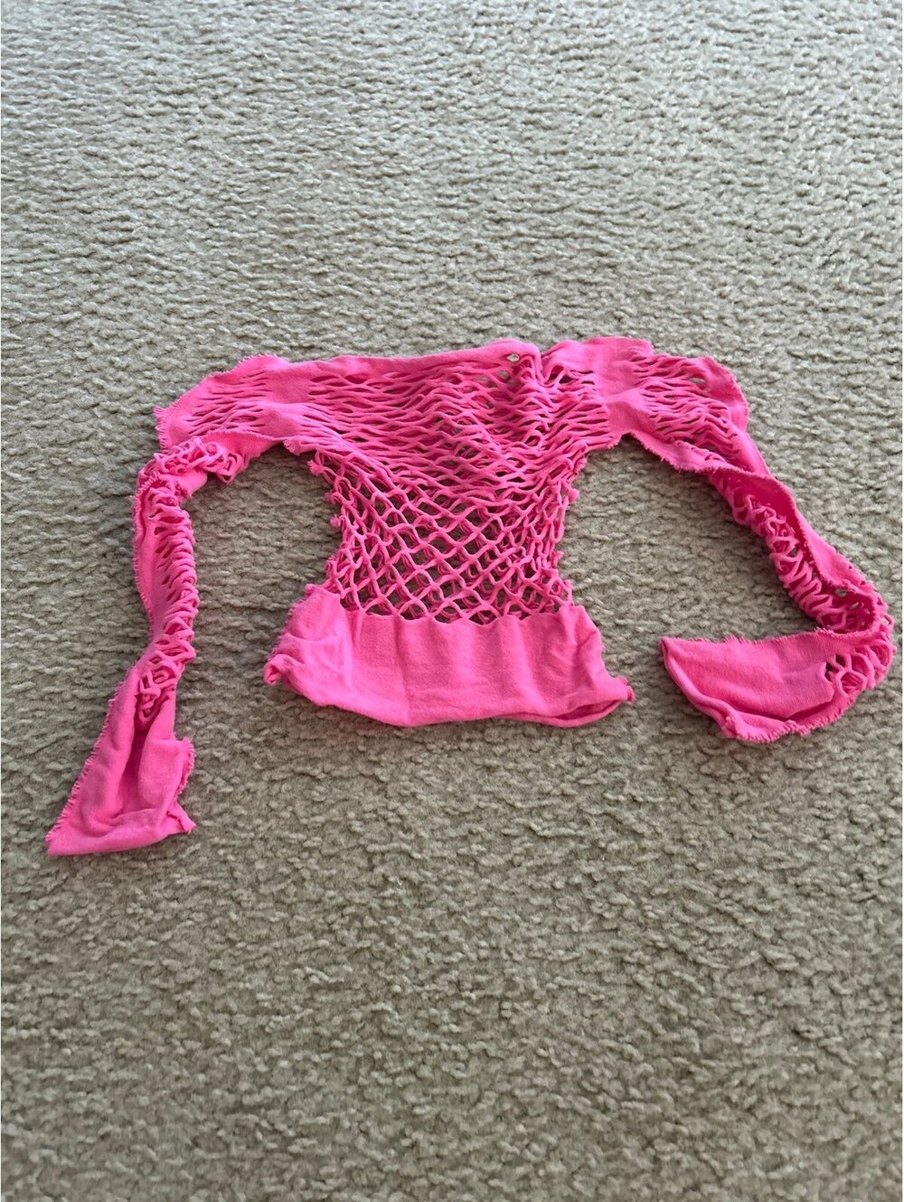 C421 Top strechable pink hot one size